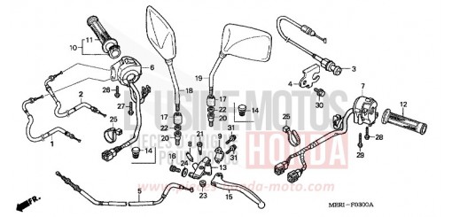 LEVIER DE GUIDON/COMMUTATEUR/ CABLE CBF600S5 de 2005